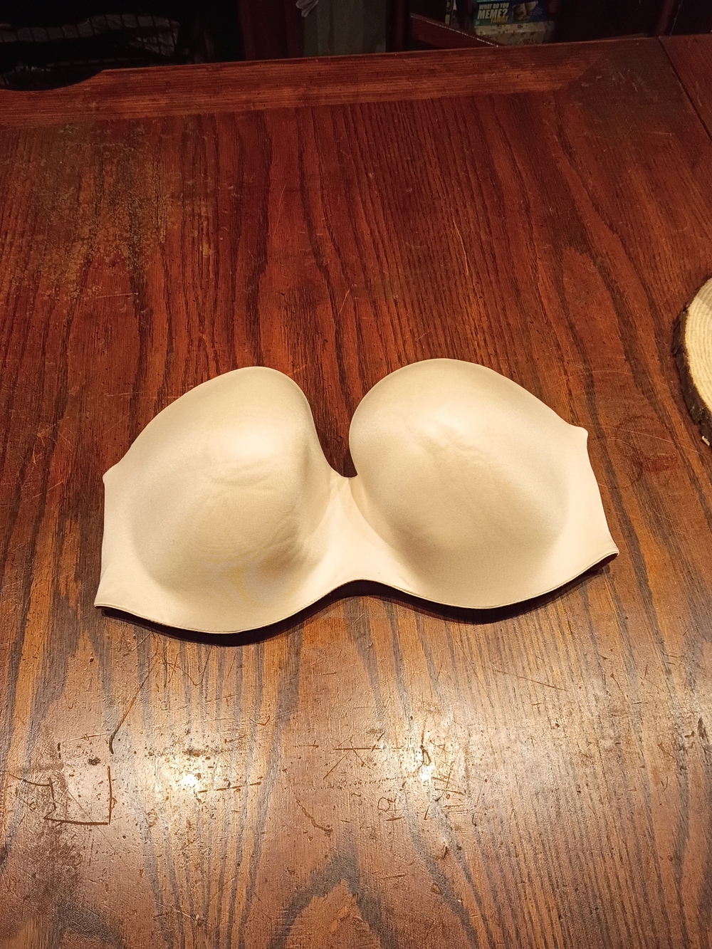 Victoria's Secret Strapless Molded Cup Bra - Cream